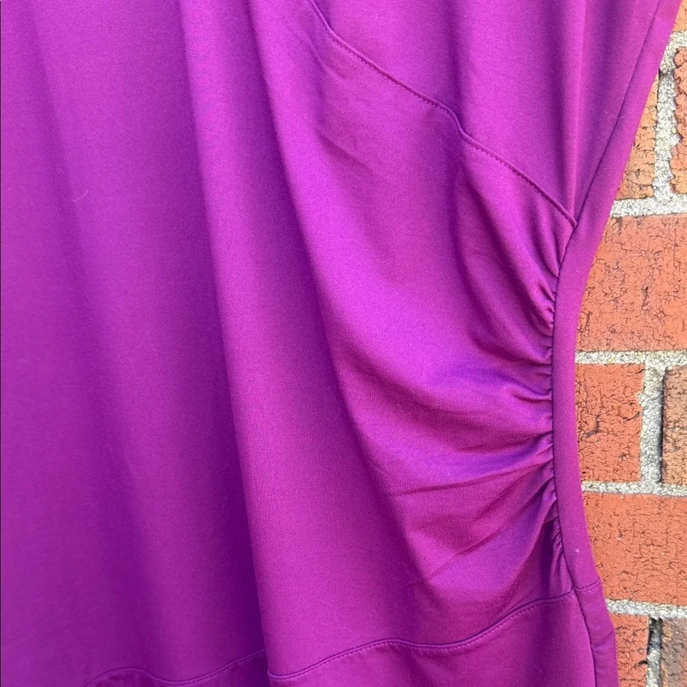 Athleta Magenta Wrap-Style Dress (M) - Picture 4 of 6